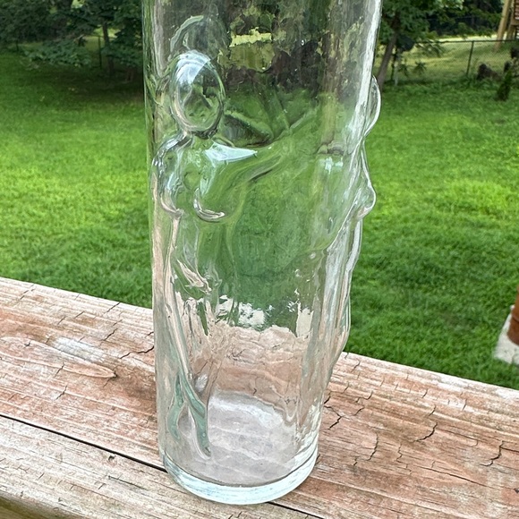 Mid century modern Clear Glass Vase with women motif - Picture 2 of 6